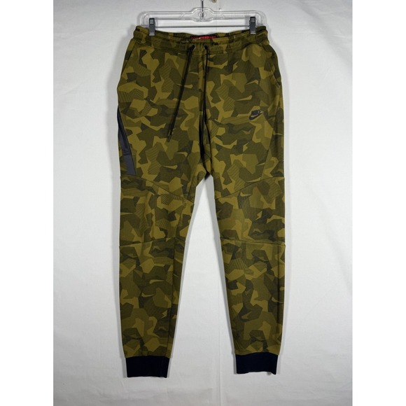 Nike Tech Fleece Joggers Mens Medium Sportswear Camo Print Sweatpants Drawstring - Picture 1 of 8